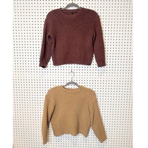 Skims | Cozy Teddy Pullover Sweater, Bundle of Two, Big Kids Unisex Sz. 8/10